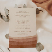 Terracotta Ombre | Minimale Boho Wedding Invitat