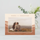 Terracotta Ombre | Minimale foto sparen de Datum Aankondiging (Staand voorkant)