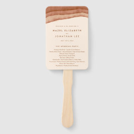 Terracotta Ombre | Minimalistisch Boho-huwelijkspr Handwaaier