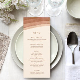 Terracotta Ombre | Minimalistisch Boho Wedding Menu