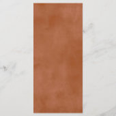 Terracotta Ombre | Minimalistisch Boho Wedding Menu (Achterkant)