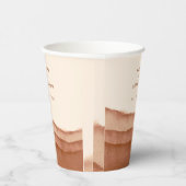 Terracotta Ombre | Minimalistisch Boho Wedding Papieren Bekers (Rechts)