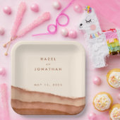 Terracotta Ombre | Minimalistisch Boho Wedding Papieren Bordje (Feest)