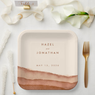 Terracotta Ombre   Minimalistisch Boho Wedding Papieren Bordje