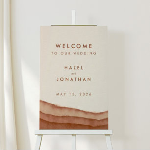 Terracotta Ombre   Minimalistisch Boho Wedding Wel Poster