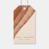 Terracotta Ombre | Minimalistische Boho Cadeaulabel (Voorkant)