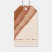 Terracotta Ombre | Minimalistische Boho Cadeaulabel (Achterkant)