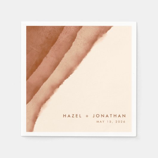 Terracotta Ombre | Minimalistische Boho Servet (Voorkant)