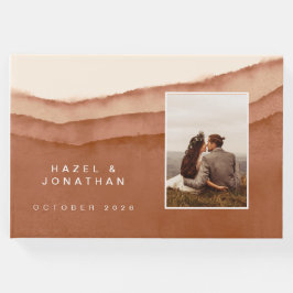 Terracotta Ombre | Weddenschap-boek Gastenboek