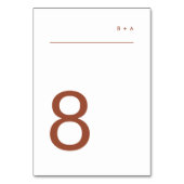 Terracotta on White Plain Modern Premium Elegant Kaart (Voorkant)