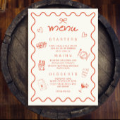 Terracotta Orange Coquette Bow Spanish Menu Kaart