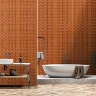 Terracotta & Orange Oriental - Mur Accent Luxe