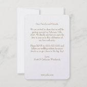 Terracotta Oranje Bruiloft Save the Date Kaarten (Achterkant)