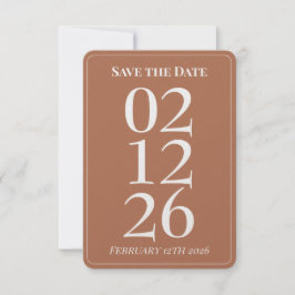 Terracotta Oranje Bruiloft Save the Date Kaarten