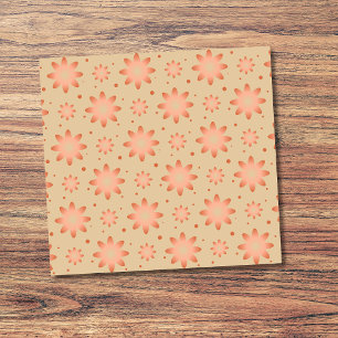 Terracotta oranje en zandbeige delicate margriet post-it® notes