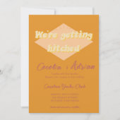 Terracotta Oranje Wedding Uitnodiging (Voorkant)