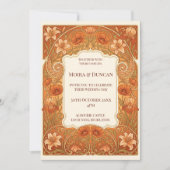 Terracotta Paisley Bruiloft Kaart (Voorkant)