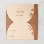 Terracotta Palm Boho Beach Trouwtafel (Buitenkant ongevouwen)