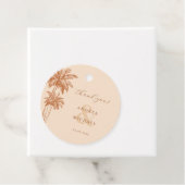 Terracotta Palm Trees Ampersand Dank je bruiloft Bedankjes Labels (In situ)