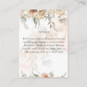 Terracotta Pampas Gras BOHO Bruiloft Informatiekaartje (Achterkant)