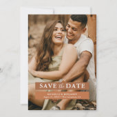 Terracotta Pampas Gras Foto Bewaar De Datum Save The Date (Voorkant)