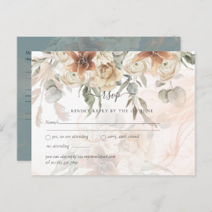 Terracotta Pampas Grass BOHO Wedding Briefkaart