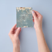 Terracotta Pampas Grass BOHO Wedding Flyer (Hand)