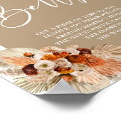 Terracotta Pampas grass Hoe groot is de buik van m Poster (Hoek)