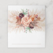 Terracotta Pampas Grass Wedding Place Card (Buitenkant ongevouwen)