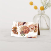 Terracotta Pampas Grass Wedding Place Card (Achterkant)