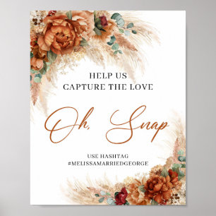 Terracotta pampas Help ons de liefde te vangen Poster