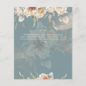 Terracotta Pampasgras BOHO Bruiloft Flyer (Achterkant)