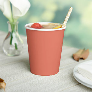 Terracotta Papieren Bekers