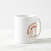 Terracotta Pastel Boho Rainbow Mama opgericht Koffiemok (Voorkant rechts)