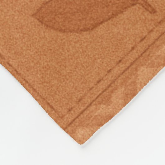 Terracotta Patchwork Quilt Rustieke Boerderij Bloe Fleece Deken (Hoek)