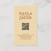 Terracotta Patchwork Quilt Rustieke Boerderij Bloe Visitekaartje (Achterkant)