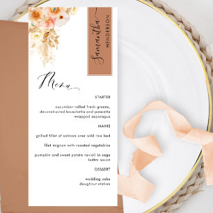 Terracotta Peach Blush personaliseren met gastnaam Menu