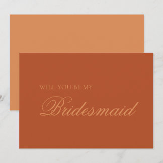 Terracotta & Peach Boho Moderne Uitnodiging Voor B