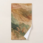 Terracotta Pêche Fleurs Pressées Bohème (Serviette à main)