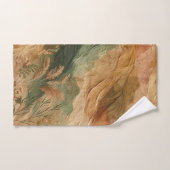 Terracotta Pêche Fleurs Pressées Bohème (Serviette à main)