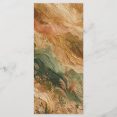 Terracotta perzik geperste bloemen Boho bruiloft m Menu (Achterkant)