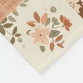Terracotta Perzik Quilt Patchwork Gingham Bloem Fleece Deken (Hoek)