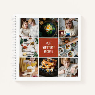 Terracotta Photo Collage 8 Pics Family Recipes Notitieboek