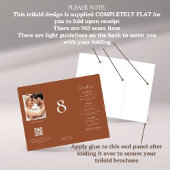 Terracotta Photo Mariage Menu Table Pas Triple