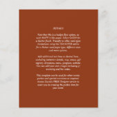 Terracotta Photo Wedding Invite QR Code Save Date Flyer (Achterkant)