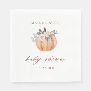 Terracotta pompoen Baby shower Servet