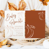 Terracotta Pompoen Herfst Boheemse Baby Sprinkle Kaart