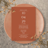 Terracotta Proefdinermenu Datum Kaart