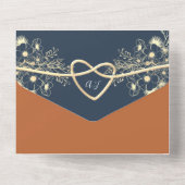 Terracotta QR Code Wedding All In One Uitnodiging (Achterkant)