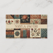 Terracotta Quilt Patchwork Handgemaakte kleding Visitekaartje (Voorkant)